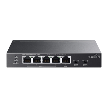 Купить TP-Link TL-SG1005P-PD, 5-Port Gigabit Desktop Switch with 1-Port PoE++ In and 4-Port PoE+ Out с доставкой в #WD_SEO_REGION_NAME_P# 