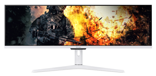 43,8'' AOPEN 43XV1CPwmiiphx 32:9, IPS, 3840x1080, 1ms, 350, 400cd, 120Hz, 2xHDMI(2.0, 1.4) + 1xDP(1.2) + Audio out, Speakers 2Wx2, Whit (UM.MX1EE.P05) фото 6